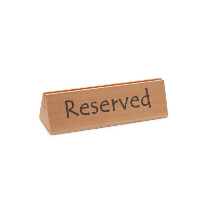 Znak za stol reserved